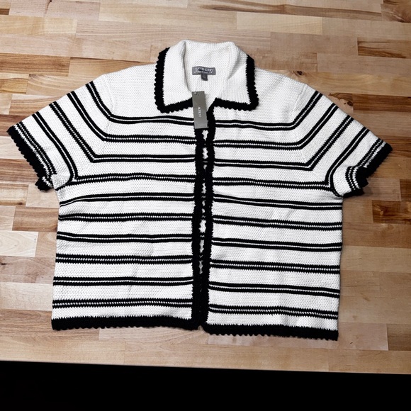 J. Crew Black and White Striped Button Down Shirt - Picture 2 of 10